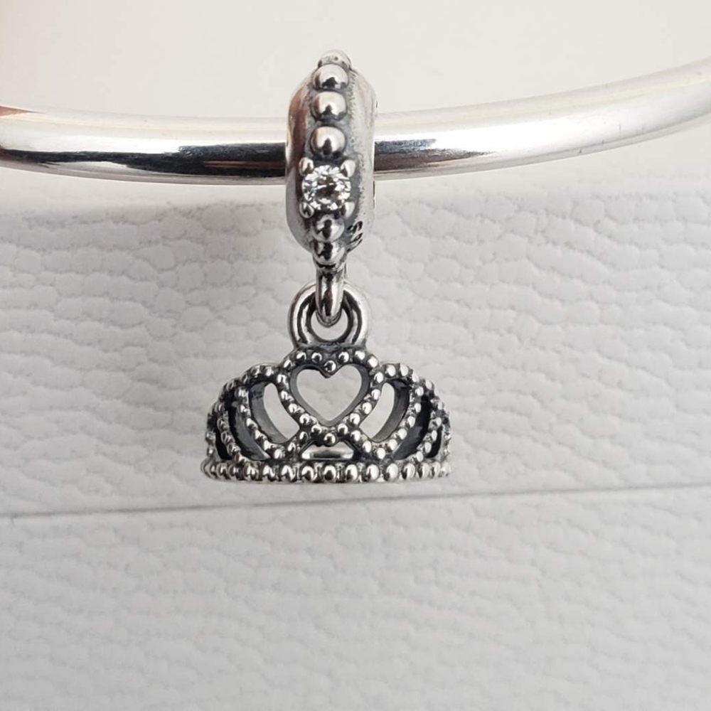 👑 Authentic Pandora ⭐️RETIRED⭐️ TIARA CROWN DANGLE CHARM